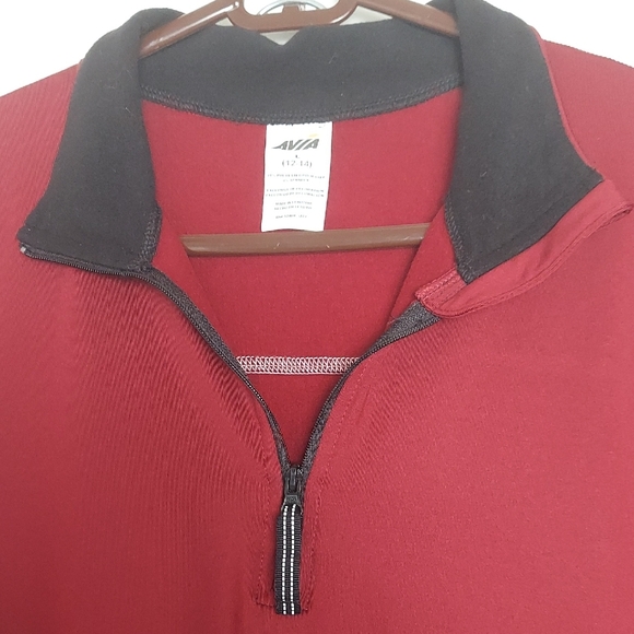 Avia Red and Black Zip-Up Activewear Set - Picture 2 of 5